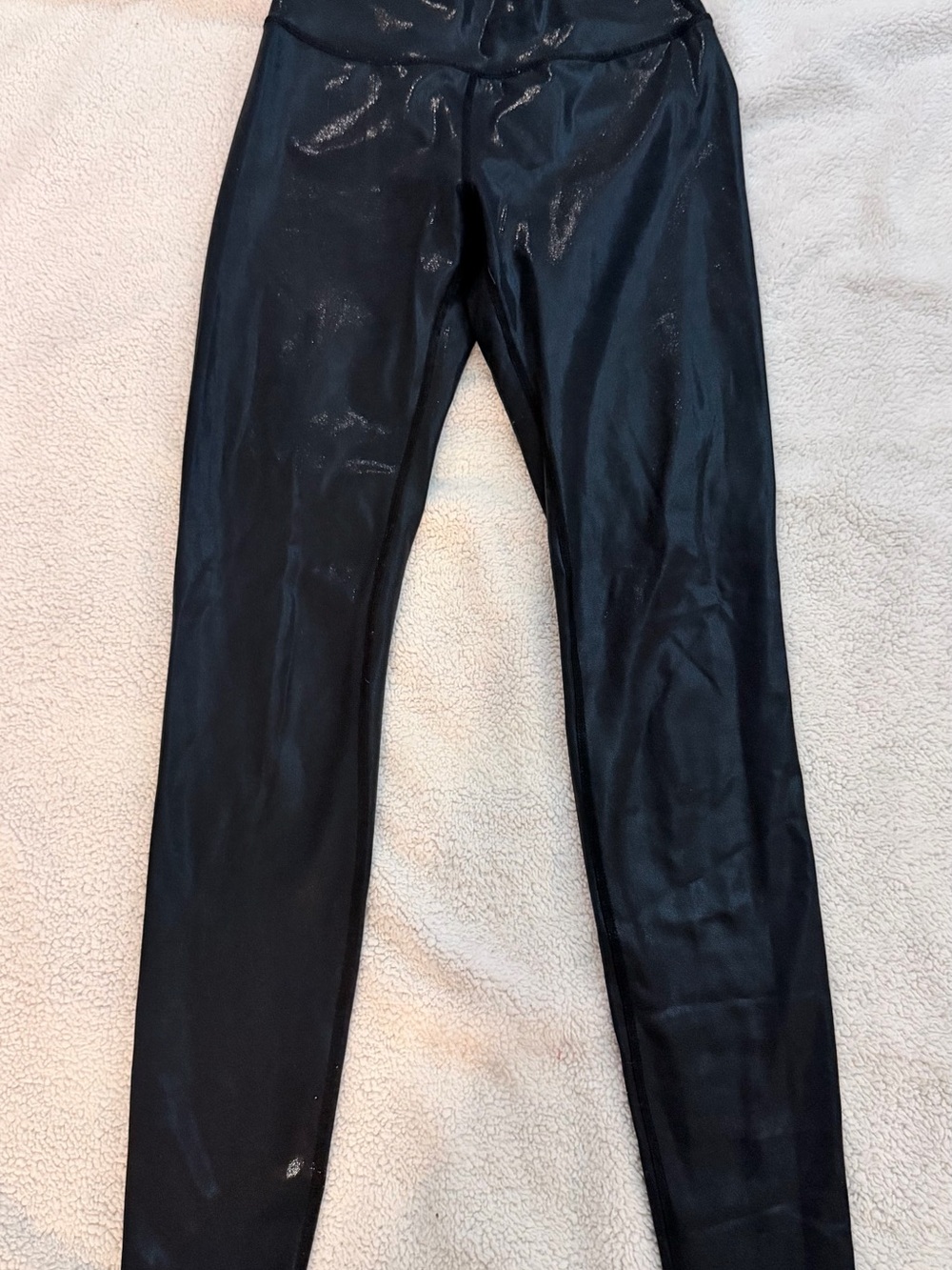 Jed North Black Shiny High-Waist Leggings